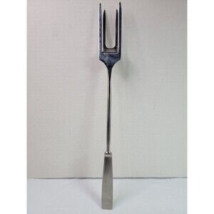 Vintage Capri Stainless Italy Carving Fork Patent 67984 MCM 15.75" Serving Fork